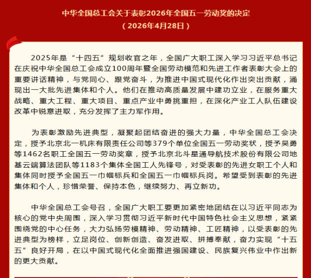 喜訊！匠心筑夢 勞動光榮——集團職工張發(fā)被授予全國五一勞動獎章稱號